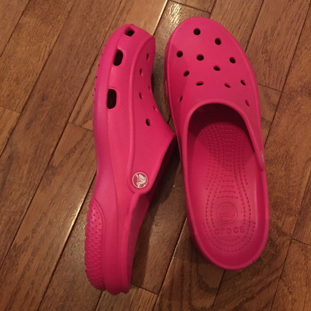 Pink used crocs